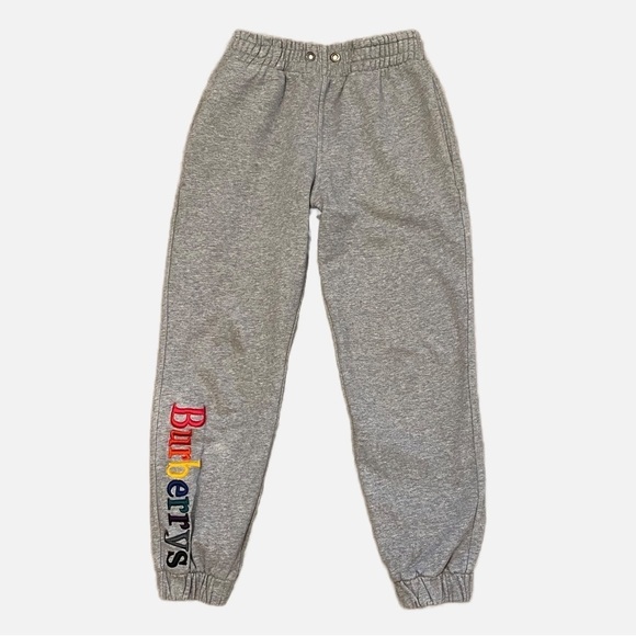 Burberry Grey Archive Logo Rainbow Sweatpants Women’s Small Petite - Picture 1 of 16